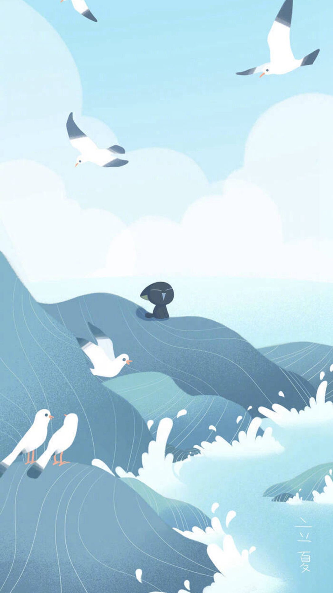 可爱萌系罗小黑手机壁纸