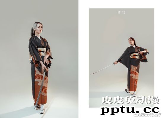 俄妹COS性转《只狼》主角 和服版女狼的受苦之旅