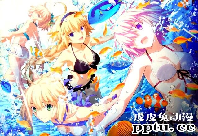 「FGO」五周年“看板娘大集合”纪念绘-皮皮兔动漫