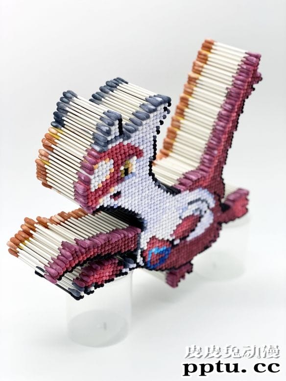 日本手工大神用棉棒制作漫画人物 像素风立体感十足