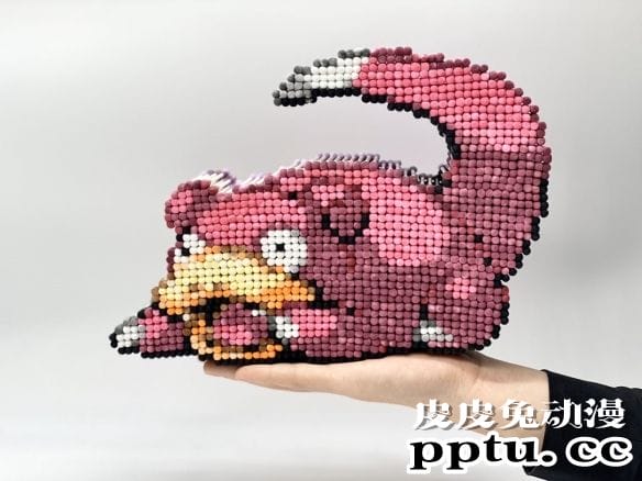 日本手工大神用棉棒制作漫画人物 像素风立体感十足