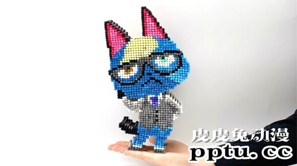 日本手工大神用棉棒制作漫画人物 像素风立体感十足