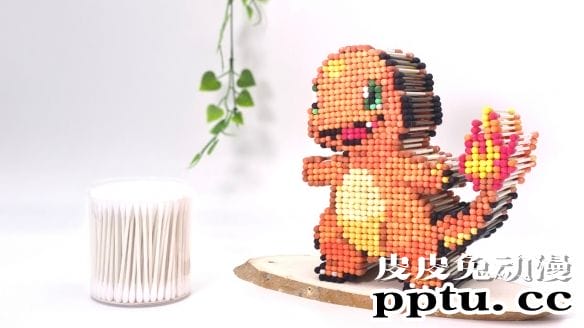 日本手工大神用棉棒制作漫画人物 像素风立体感十足