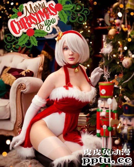 乌克兰妹子COS《尼尔》2B小姐姐 短裙后的绝赞身材