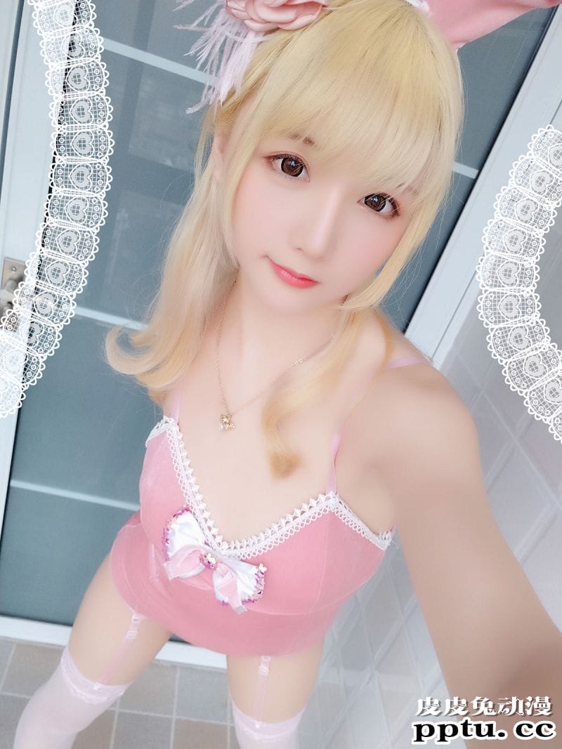 小姐姐星之迟迟COSPLAY粉红泡泡包兔女郎[56P]