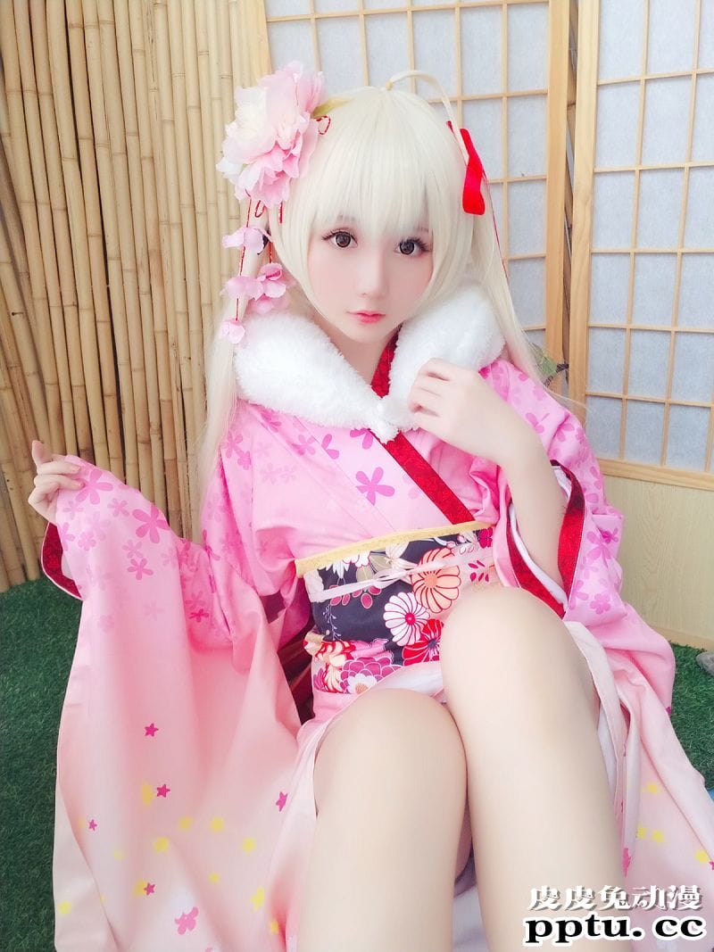 小姐姐星之迟迟COSPLAY粉红泡泡包兔女郎[56P]