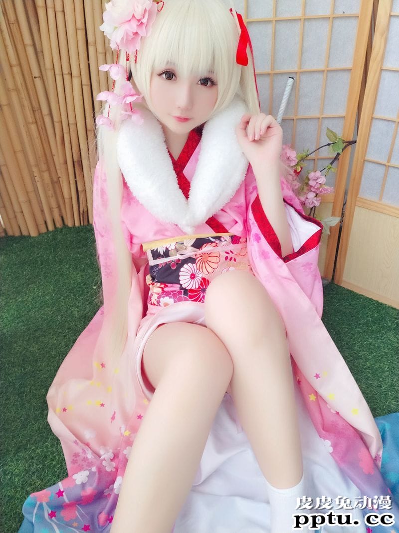 小姐姐星之迟迟COSPLAY粉红泡泡包兔女郎[56P]