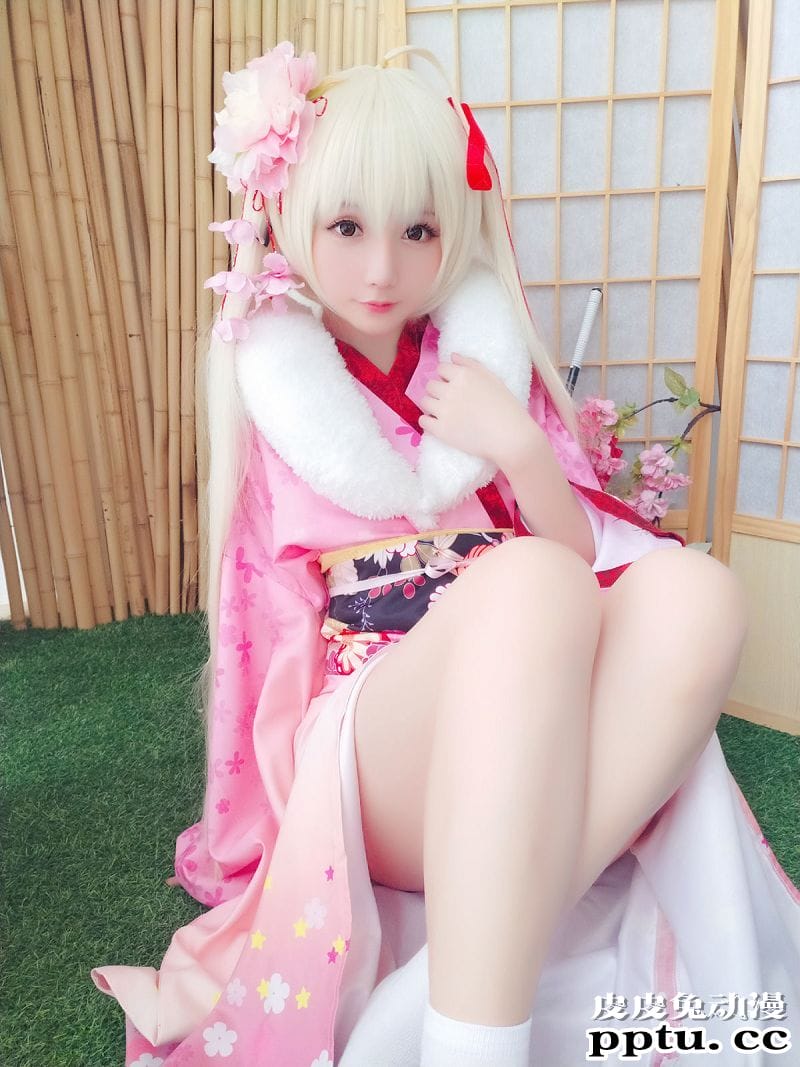 小姐姐星之迟迟COSPLAY粉红泡泡包兔女郎[56P]
