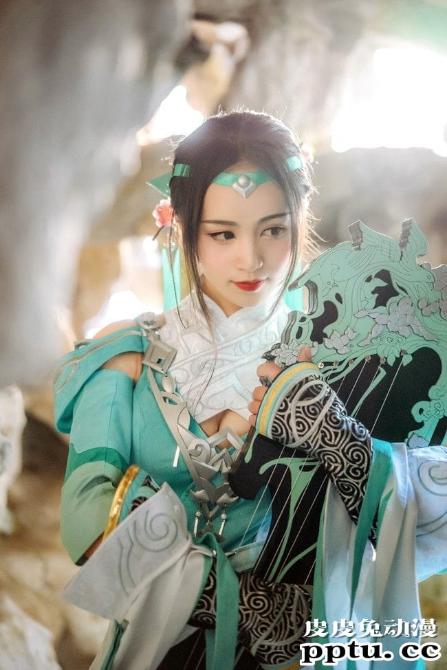 COSPLAY剑网3雪河琴娘古装摄影-皮皮兔动漫