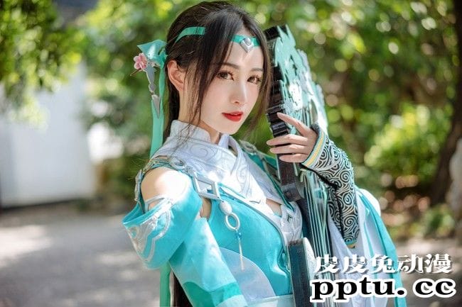 COSPLAY剑网3雪河琴娘古装摄影