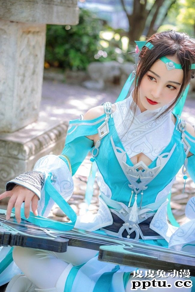 COSPLAY剑网3雪河琴娘古装摄影