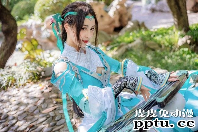 COSPLAY剑网3雪河琴娘古装摄影