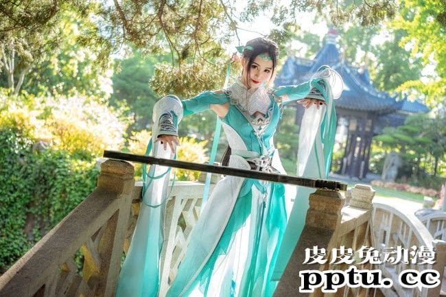 COSPLAY剑网3雪河琴娘古装摄影
