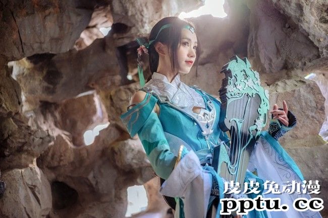 COSPLAY剑网3雪河琴娘古装摄影