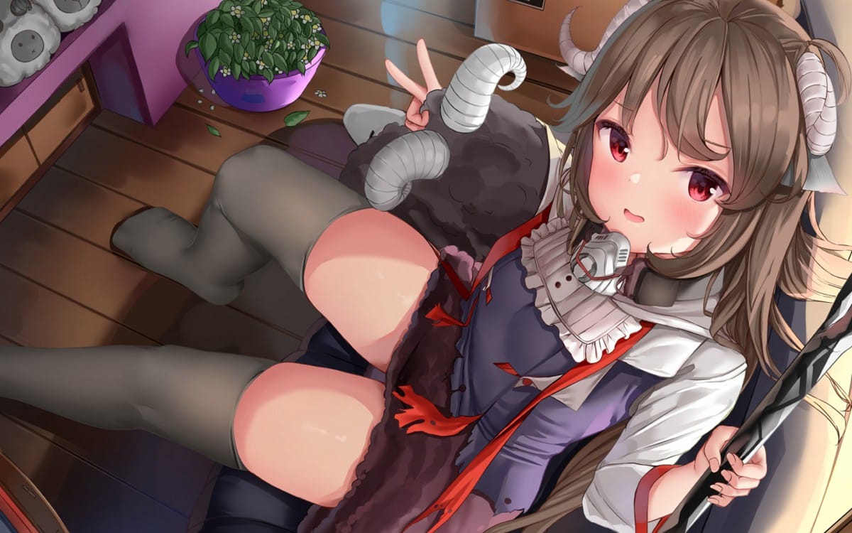 性感动漫少女桌面壁纸-皮皮兔动漫