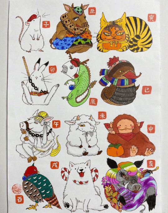 「鬼灯的冷彻」作者江口夏实新绘“地狱十二生肖”公开-皮皮兔动漫