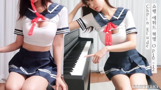 画面让人心跳加速 韩国钢琴小姐姐的福利时间-皮皮兔动漫