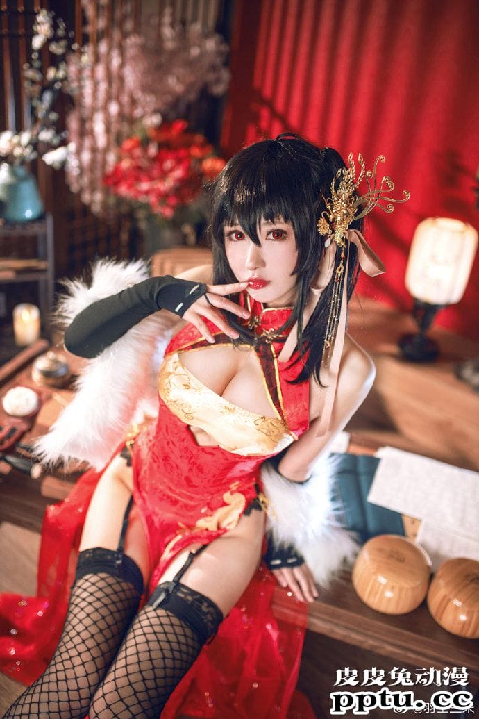 《碧蓝航线》大凤凤鸣春晓黑丝旗袍Cosplay【CN:羽生三未】
