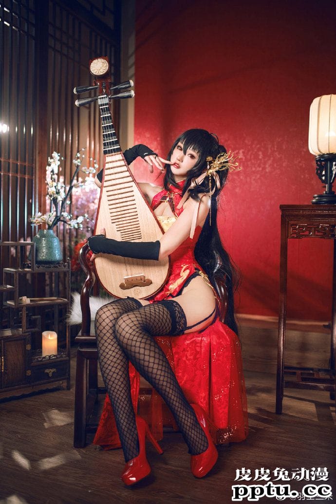 《碧蓝航线》大凤凤鸣春晓黑丝旗袍Cosplay【CN:羽生三未】