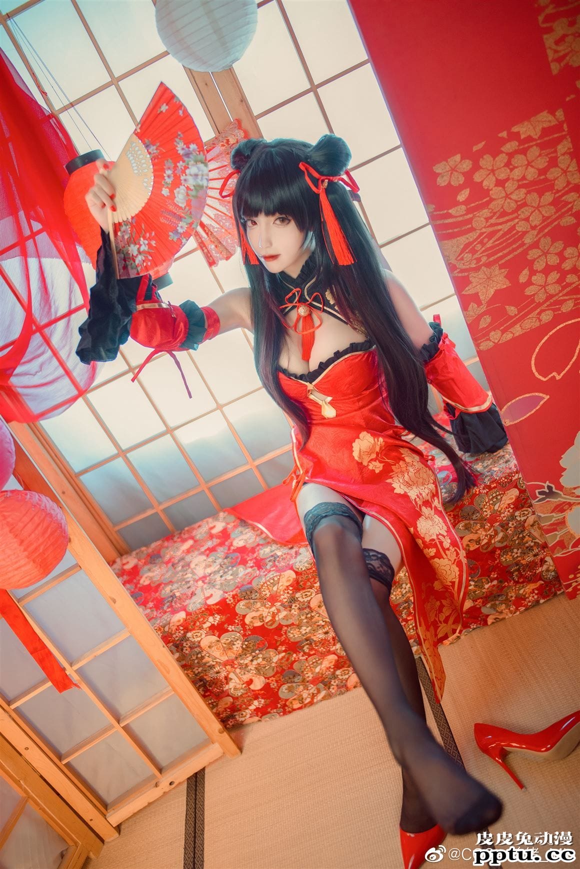 《约会大作战》时崎狂三性感旗袍Cosplay【CN:COSer美绪_Mio】