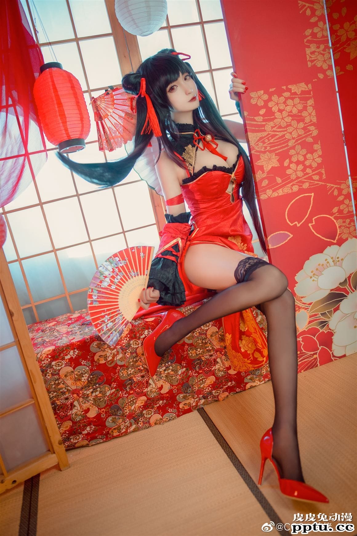 《约会大作战》时崎狂三性感旗袍Cosplay【CN:COSer美绪_Mio】