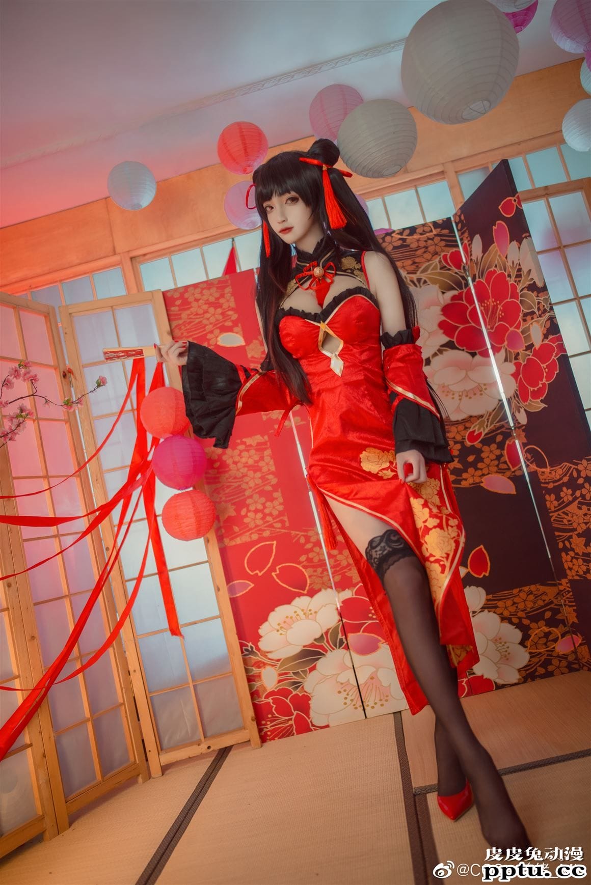 《约会大作战》时崎狂三性感旗袍Cosplay【CN:COSer美绪_Mio】