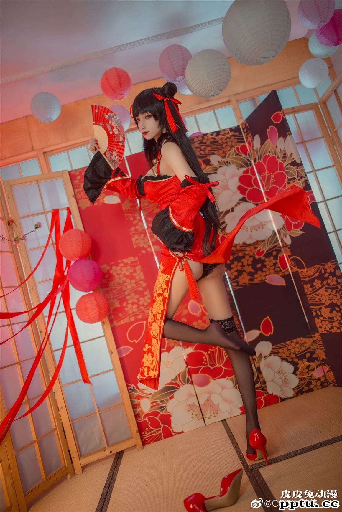 《约会大作战》时崎狂三性感旗袍Cosplay【CN:COSer美绪_Mio】