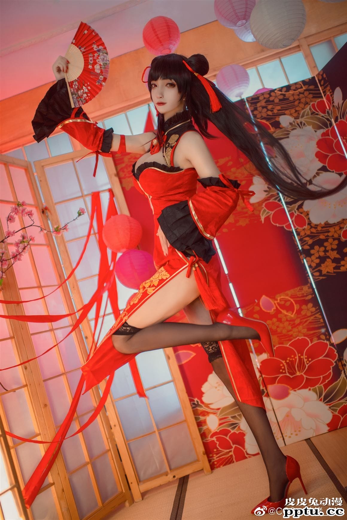 《约会大作战》时崎狂三性感旗袍Cosplay【CN:COSer美绪_Mio】