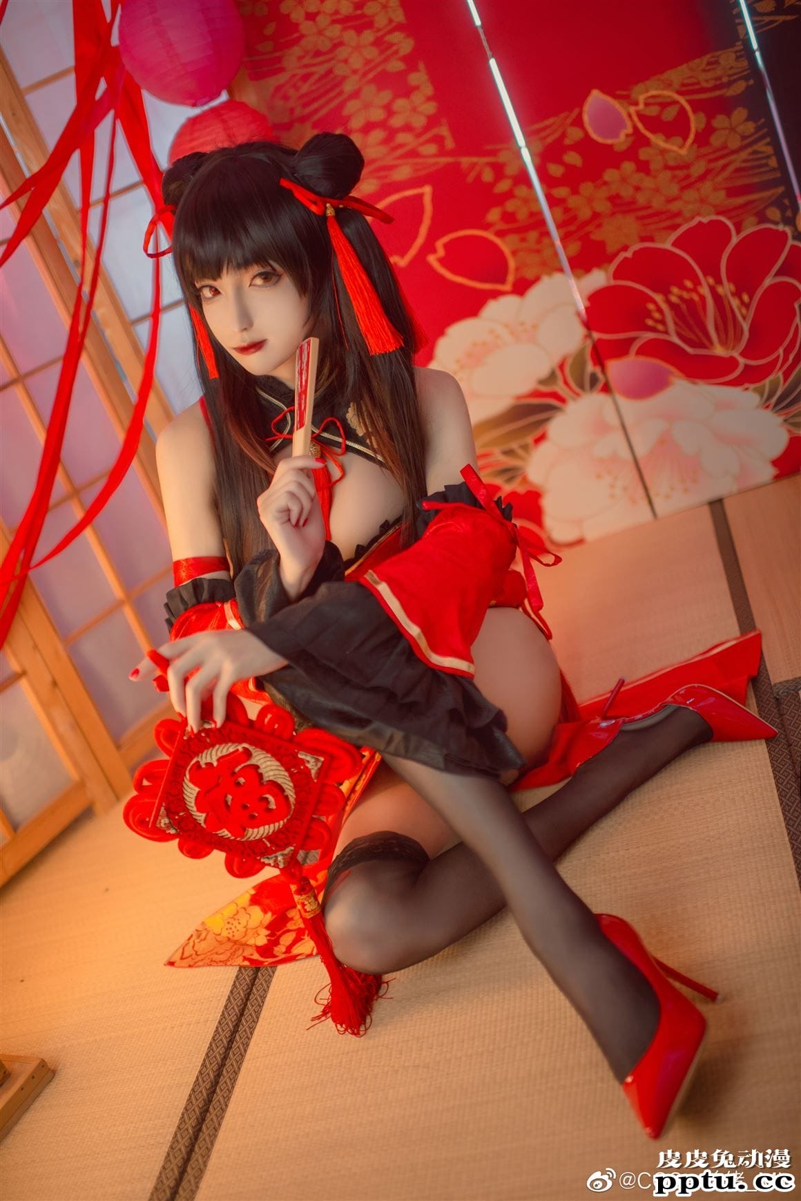 《约会大作战》时崎狂三性感旗袍Cosplay【CN:COSer美绪_Mio】