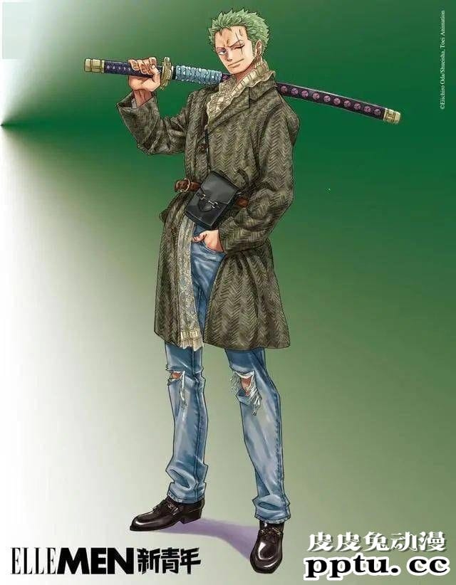 「海贼王」联动Gucci 「ELLEMEN新青年」杂志周年刊封面及内页公开