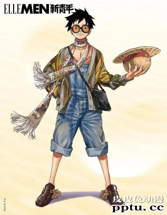 「海贼王」联动Gucci 「ELLEMEN新青年」杂志周年刊封面及内页公开