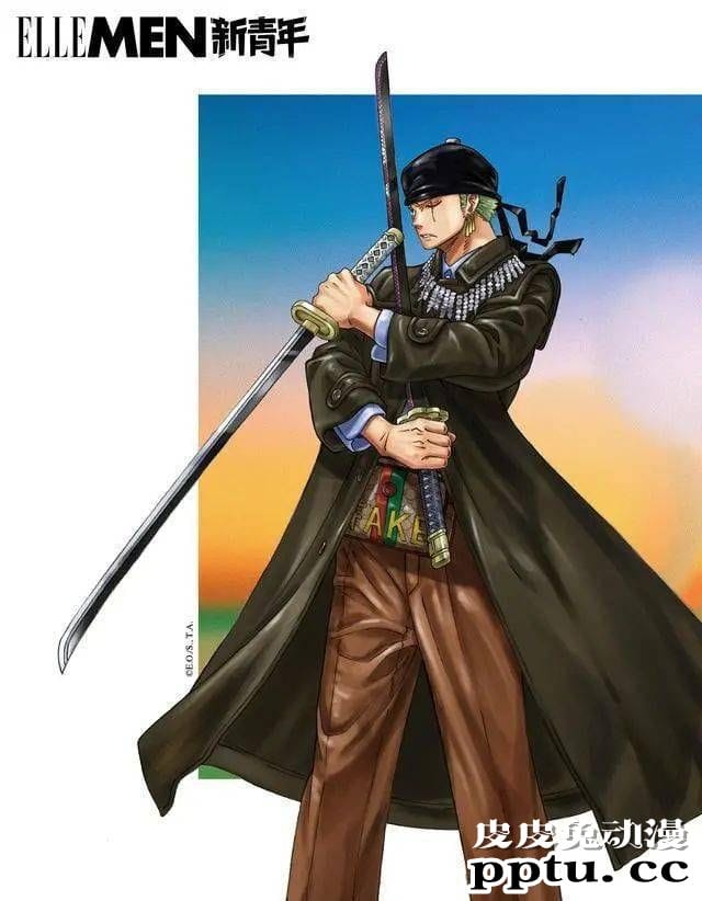 「海贼王」联动Gucci 「ELLEMEN新青年」杂志周年刊封面及内页公开