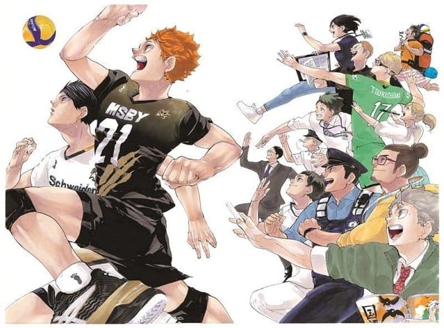 「排球少年」最终卷封面 vs 第1卷封面