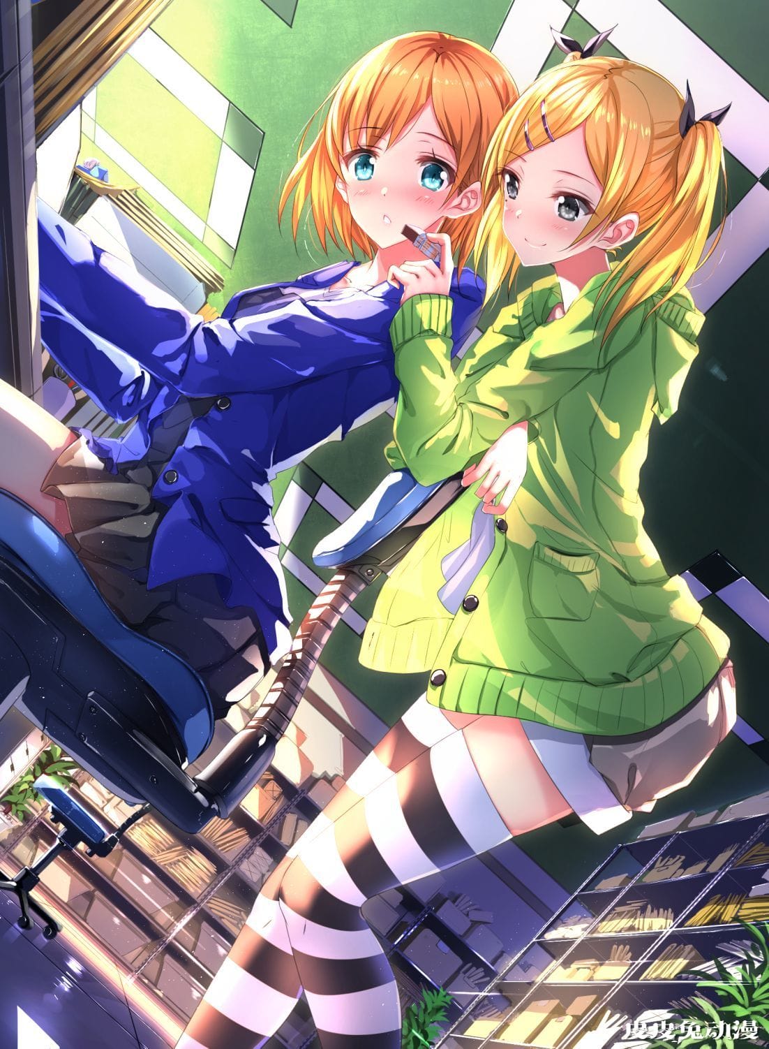 短裤+过膝袜+双马尾 完美，是我想要的…白箱/Shirobako《矢野艾莉卡》高清壁纸特辑！