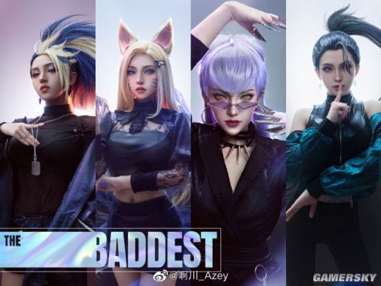 国内小姐姐COS《LOL》K/DA女团 一人成团惊艳全场-皮皮兔动漫