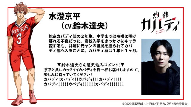 电视动画「灼热卡巴迪」追加声优-皮皮兔动漫