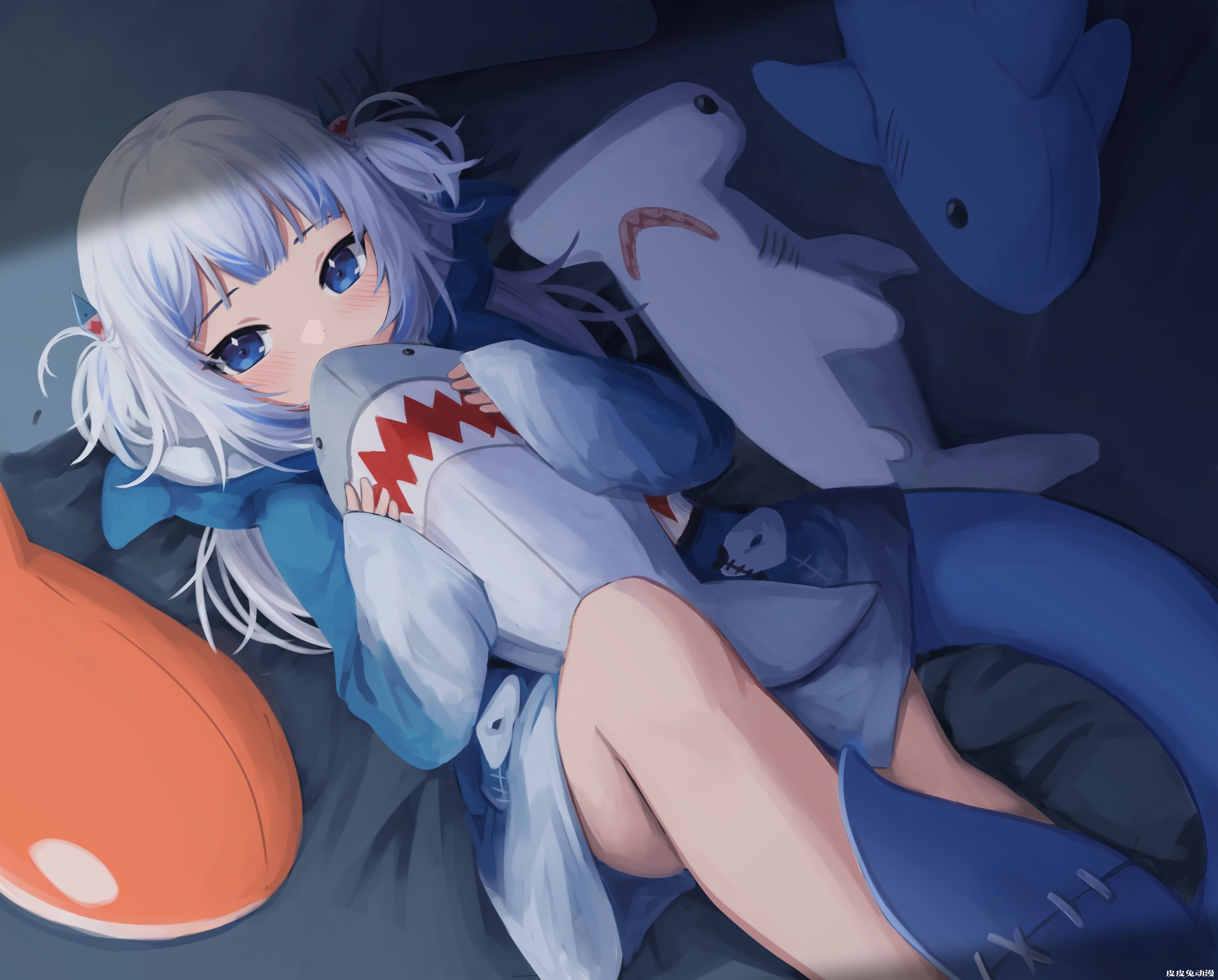 鲨鲨~鲨鲨~虚拟Vtube《噶呜·古拉/Gawr Gura》高清壁纸推荐！