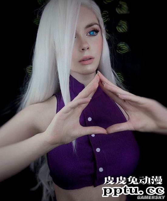 俄妹COS《LOL》KDA女团伊芙琳 深V及腰完美还原