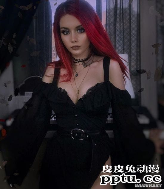 俄妹COS《LOL》KDA女团伊芙琳 深V及腰完美还原