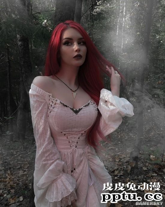 俄妹COS《LOL》KDA女团伊芙琳 深V及腰完美还原