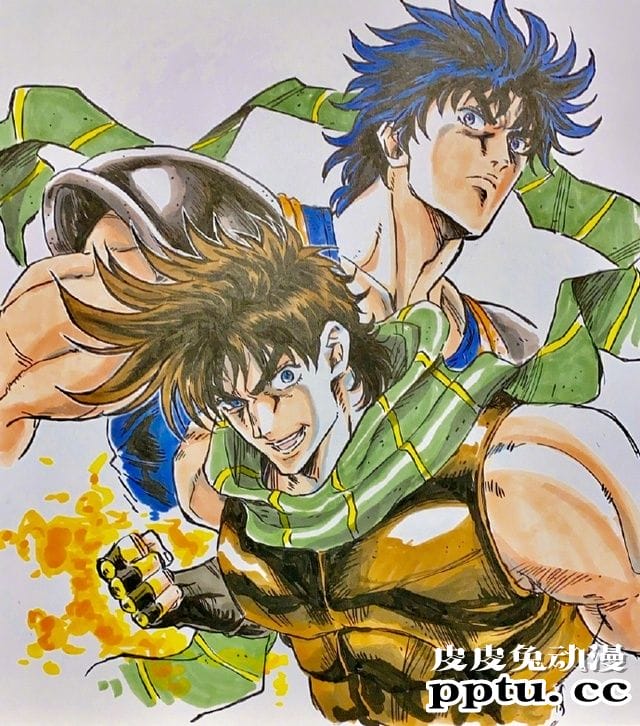 「JOJO的奇妙冒险」作画监督绘制乔纳森&乔瑟夫公开-皮皮兔动漫