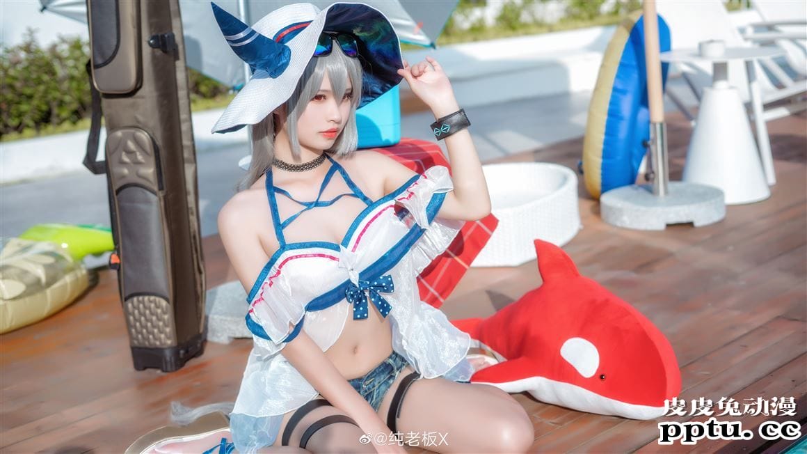 《明日方舟》斯卡蒂泳装cos美图分享【CN:纯老板X】-皮皮兔动漫