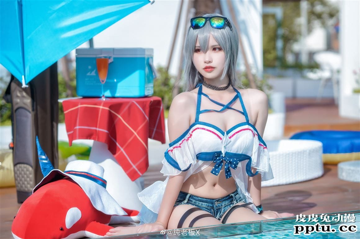 《明日方舟》斯卡蒂泳装cos美图分享【CN:纯老板X】