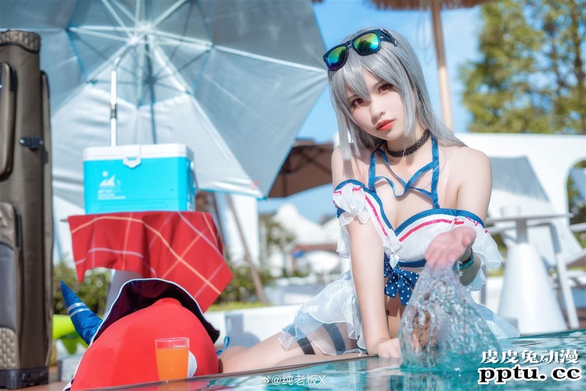 《明日方舟》斯卡蒂泳装cos美图分享【CN:纯老板X】