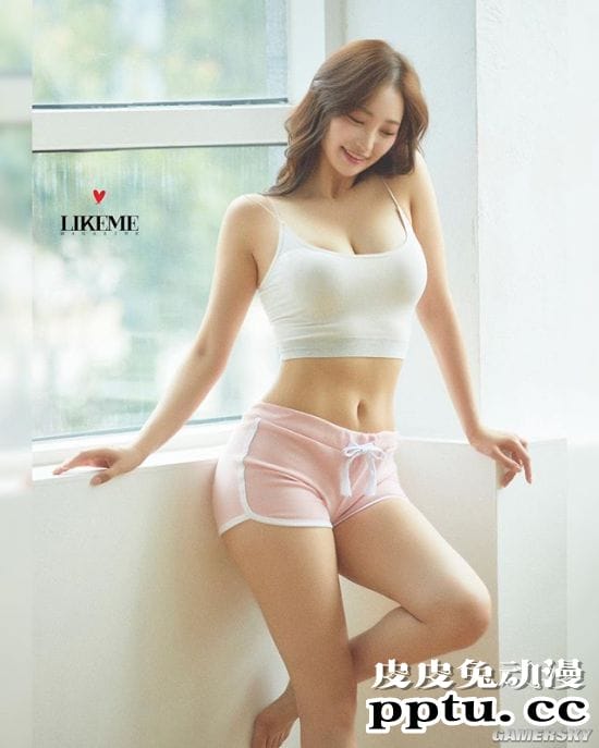 紧身运动衣凸显好身材 韩国健身正妹肉感十足