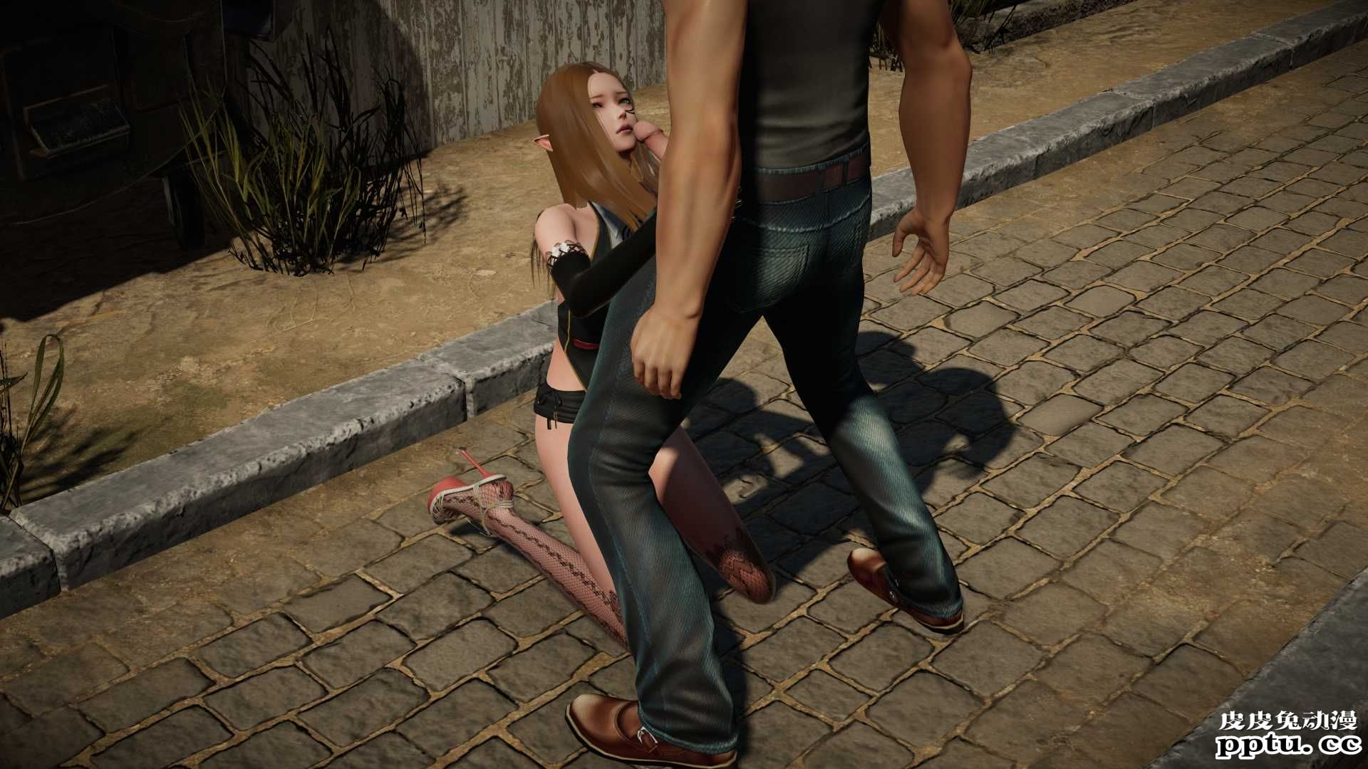 [中文] [3D全彩][动静结合] 米拉街头遭遇，内有动图，请耐心加载[61P]