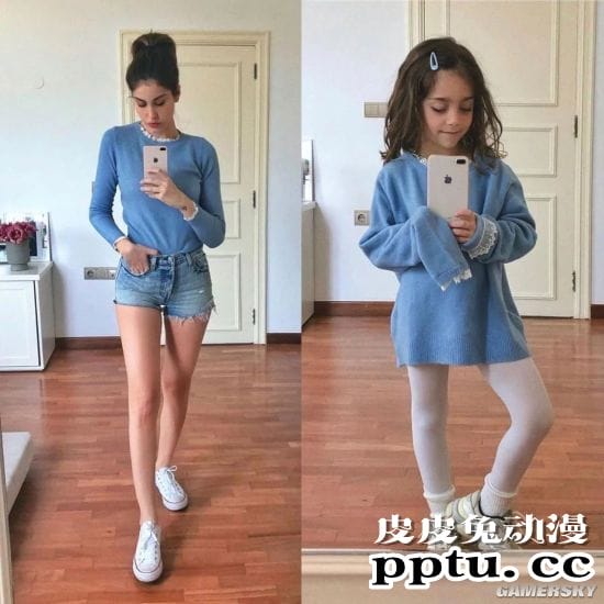 复制粘贴般的美貌 三代美女的超模Nour Arida一家