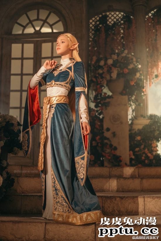 俄妹COS《塞尔达》公主 美艳公主送上大师之剑-皮皮兔动漫