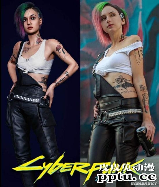 《赛博朋克2077》朱迪COS 绝美小姐姐带你体验超梦-皮皮兔动漫