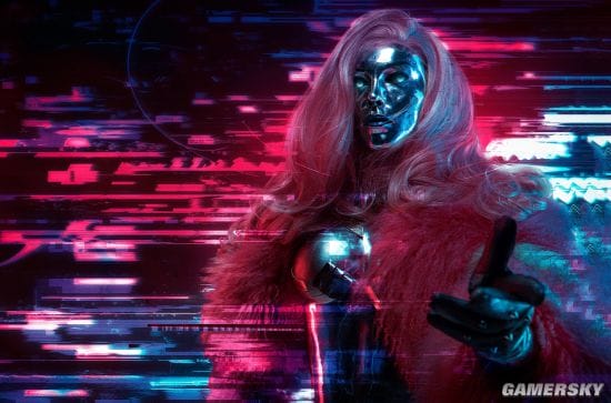 俄妹COS《赛博朋克2077》女歌星Lizzy Wizzy 金属光泽的性感-皮皮兔动漫